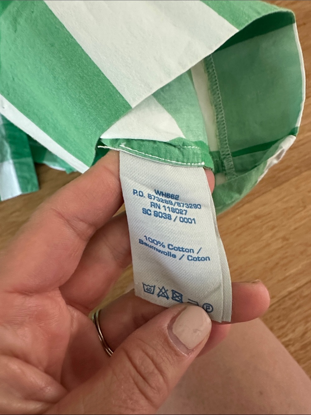 Boden Green and White Gingham Tie-Waist Shirt Dress - Picture 3 of 7